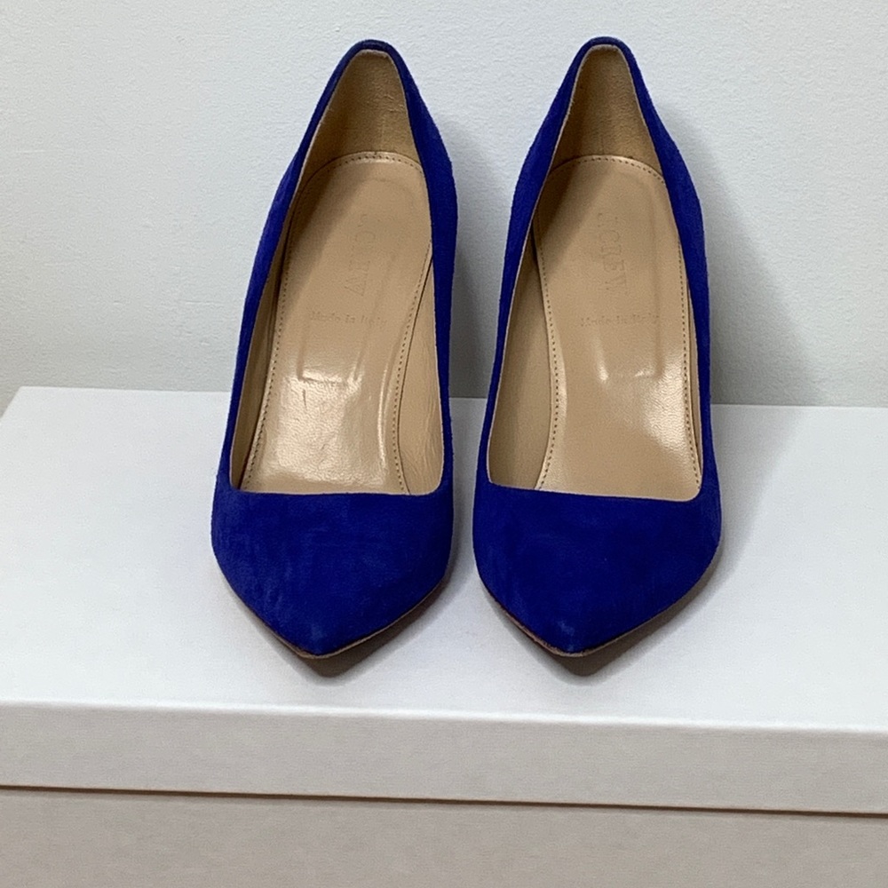 J. Crew Blue Suede Pumps